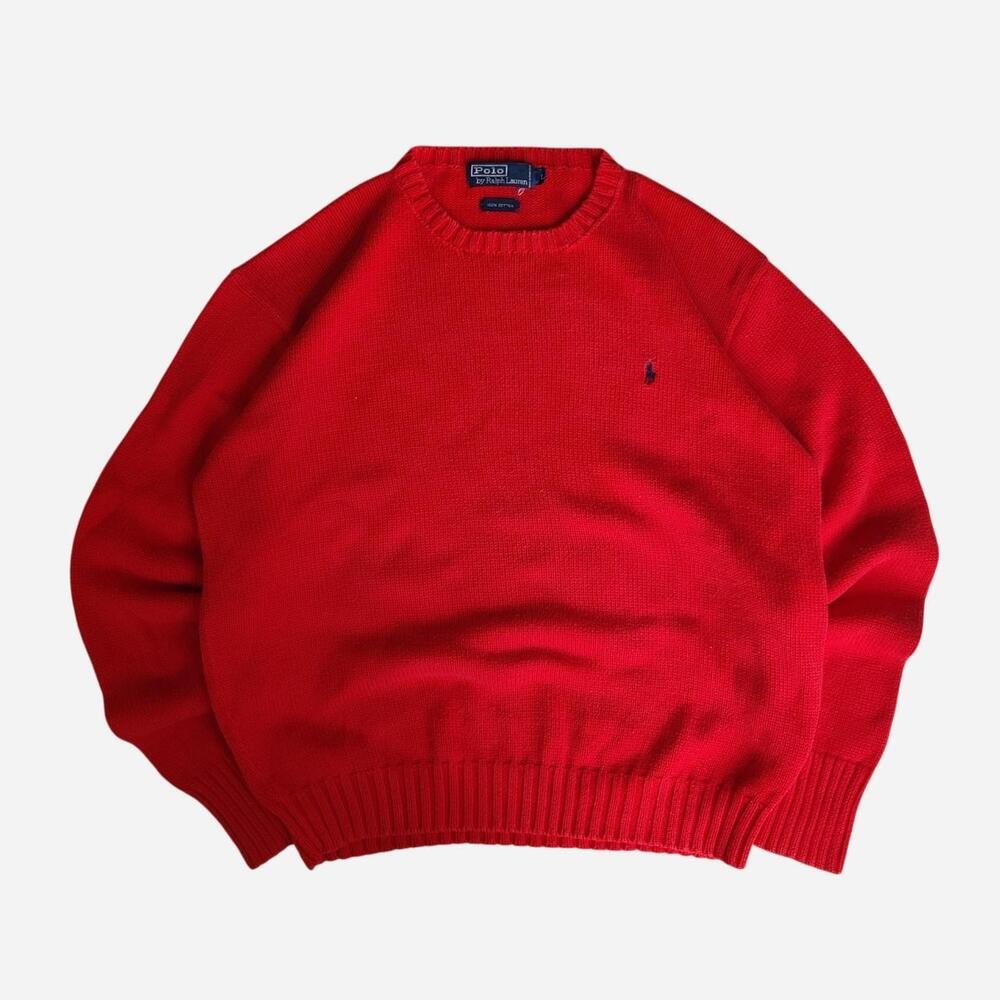 Vintage Polo Ralph Lauren orange cotton sweater